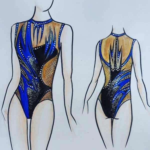 Эскизы купальников для художественной