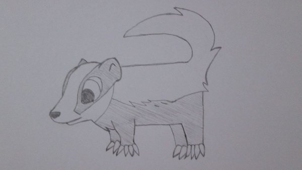 Барсук рисунок поэтапно