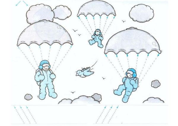Парашют раскраска для детей