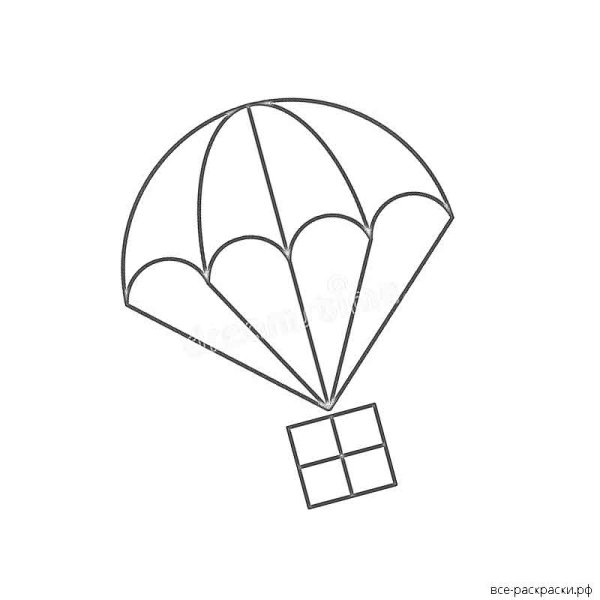 Трафарет парашюта