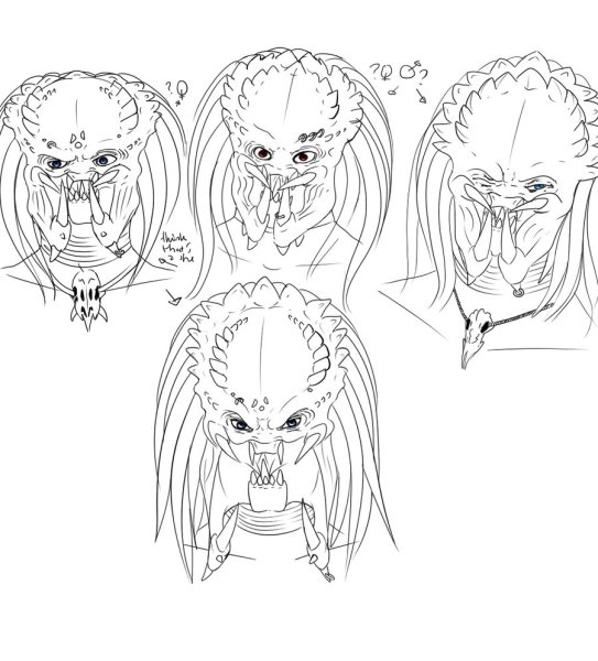 Поэтапное рисование инопланетянина