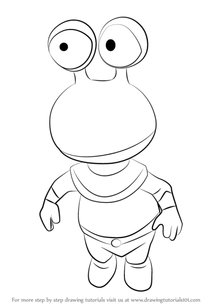 Поэтапное рисование инопланетянина