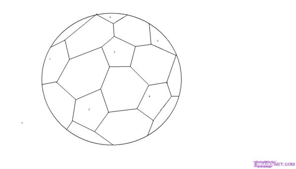 Поэтапное рисование мяча