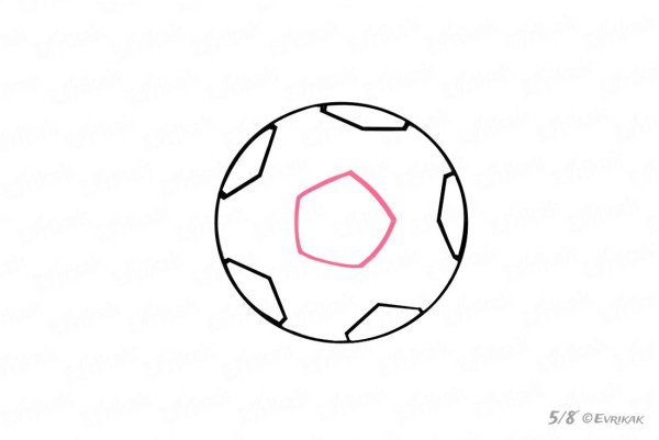 Футбольный мяч поэтапно