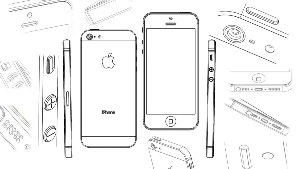 Раскраска айфон 5 s