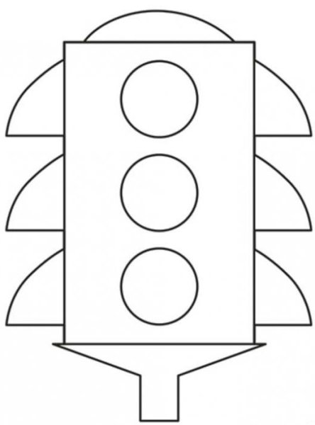 Трафарет светофора для детей