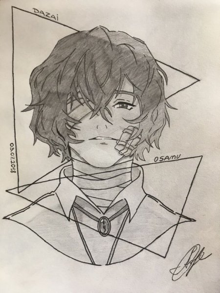 Дадзай Осаму легкий арт