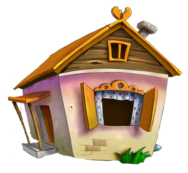 Домик на прозрачном фоне