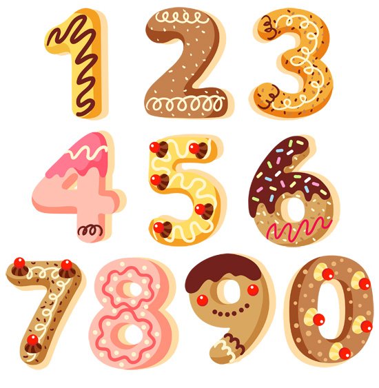 Красивые цифры для детей