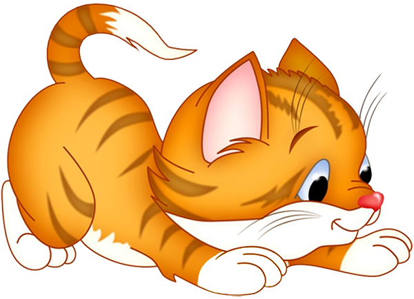 Рыжий котенок мультяшный