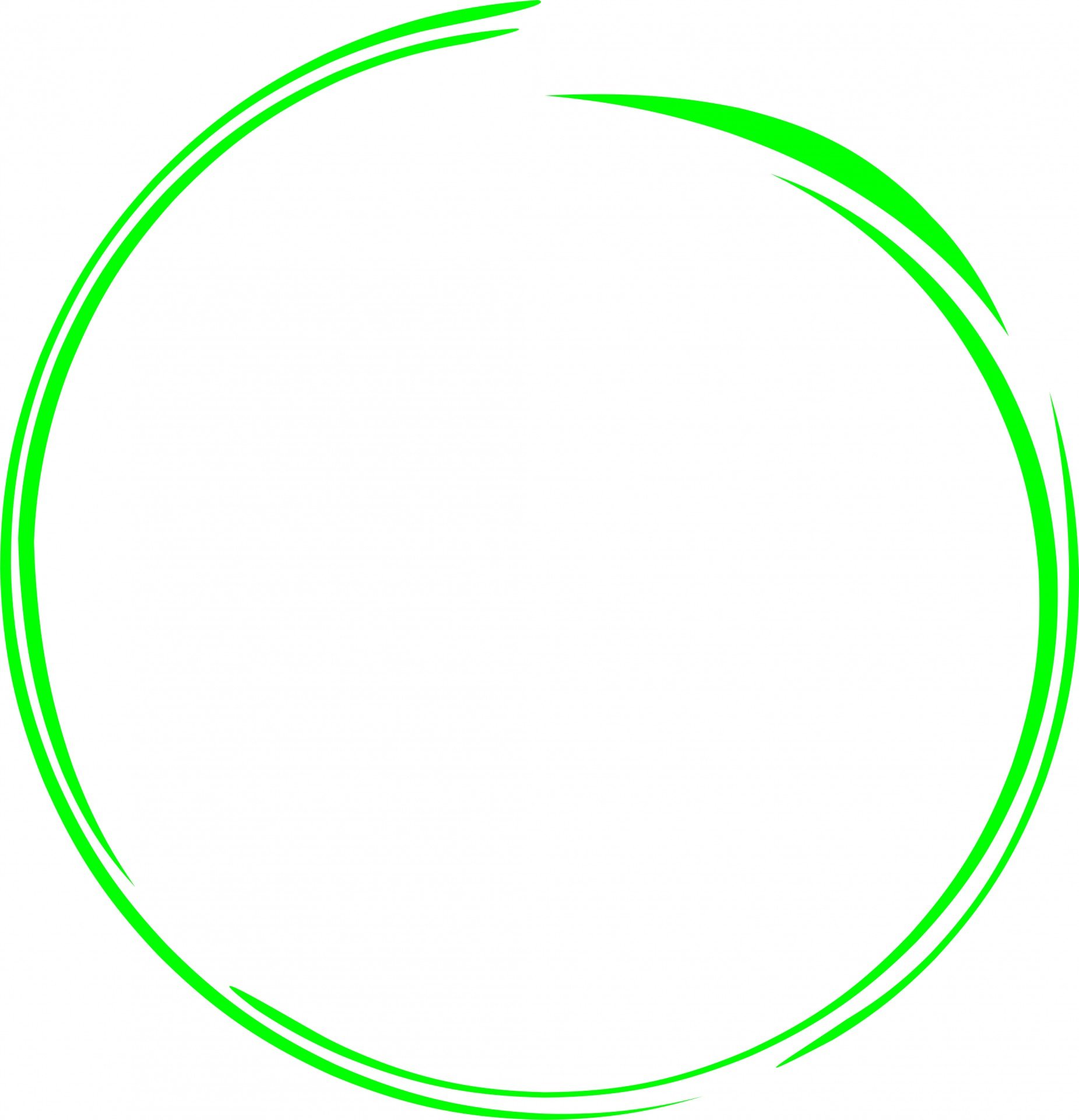 Зеленый круг обводка