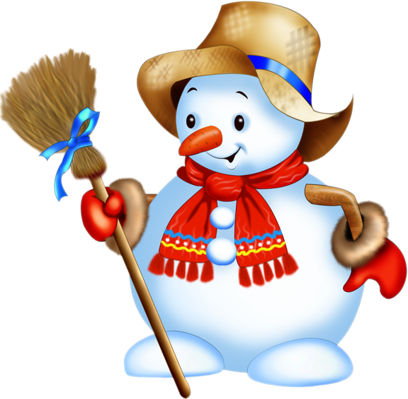 Снеговик на прозрачном фоне