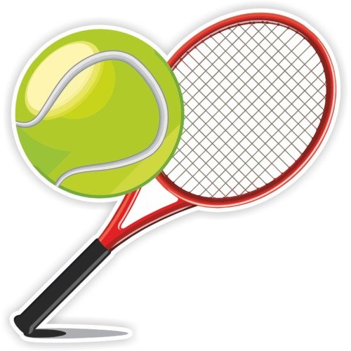 Стикер теннисист, ракетка