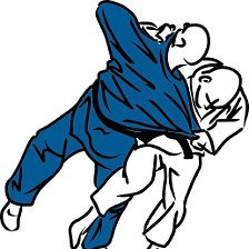 Борцы дзюдо рисунок