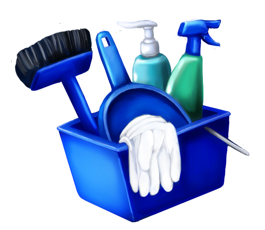 Уборка инвентарь значок