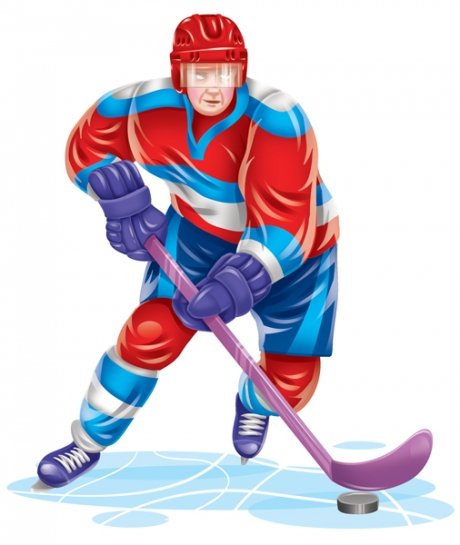Хоккеист для печати