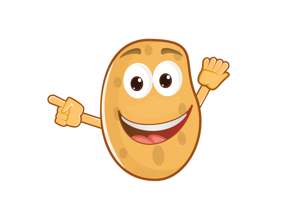 Картошка с глазками. Картошка мультяшный. Веселая картошка. Картошка рисунок. Картошка улыбается.