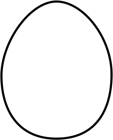 Трафарет яйцо на белом фоне