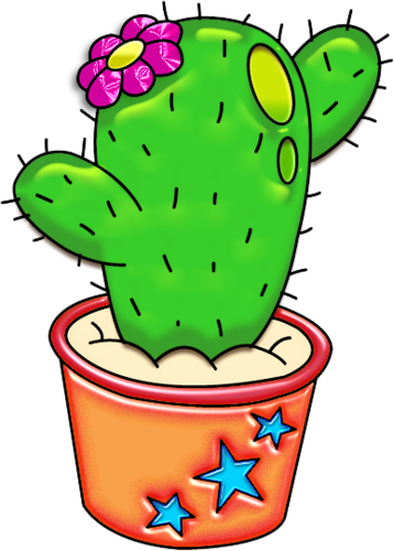Кактус срисовать