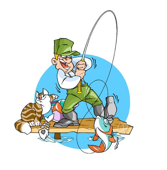 Рыбак рисунок