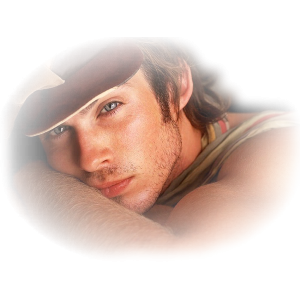 Юноша на прозрачном фоне