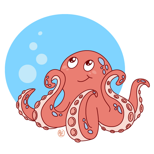 Веселый осьминог