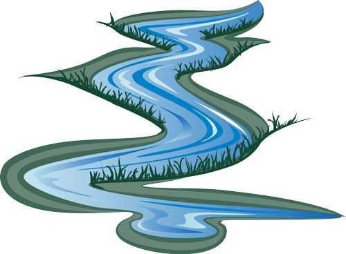 Река для детей на прозрачном фоне