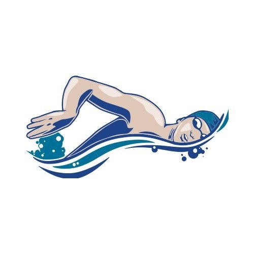 Пловец брассом вектор