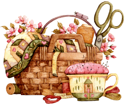 Корзинка рисованная для рукоделия