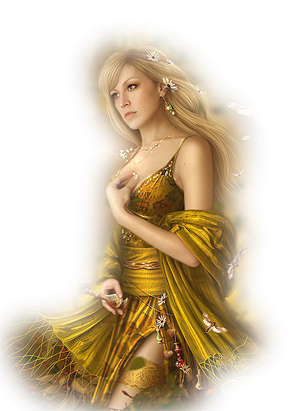 Девушка фэнтези на прозрачном фоне