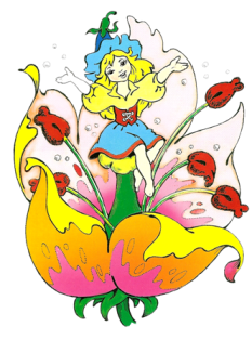 Дюймовочка для детей на прозрачном фоне