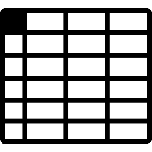 Векторная иконка таблица