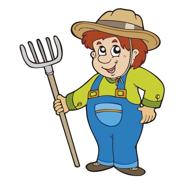 Фермер рисованный