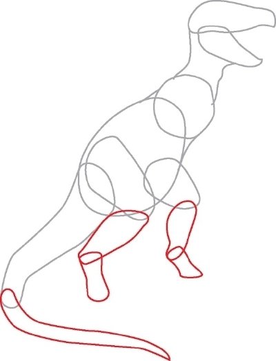 Динозавры карандашом поэтапно