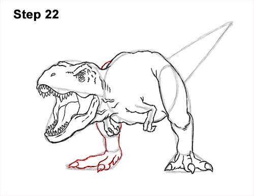 Динозавр пошаговое рекс