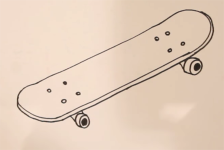 Раскраска скейтборд