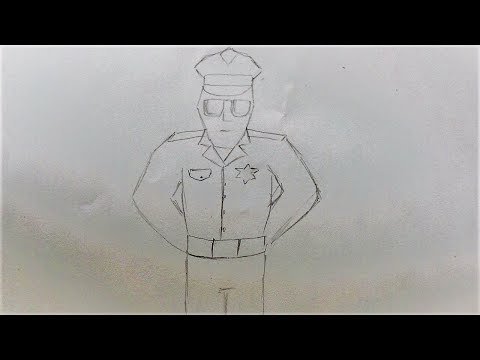 Поэтапное рисования полиции