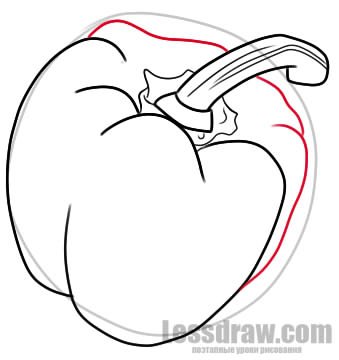 Нарисовать перец поэтапно