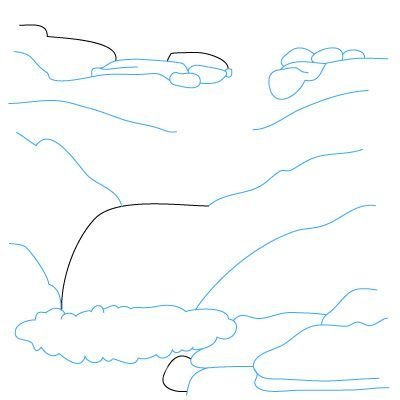 Нарисовать реку поэтапно