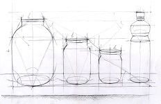 Этапы рисования кувшина