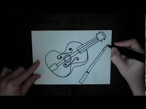 Скрипка рисунок карандашом