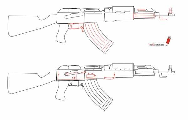 Автомат м4а1 чертежи