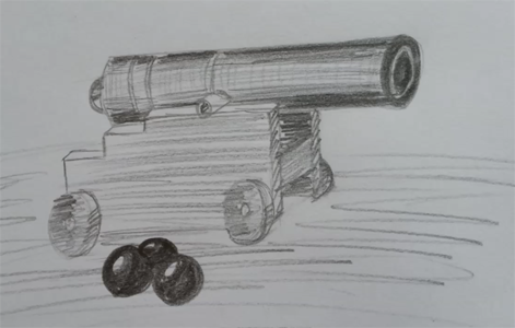Царь пушка карандашом