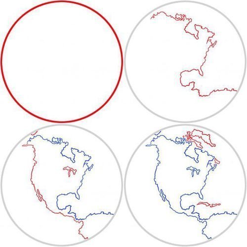 Поэтапный рисунок земли