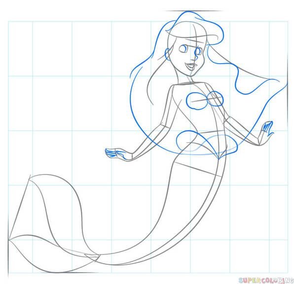 Ариэль поэтапное рисование