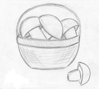 Корзинка раскраска