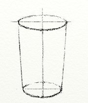 Рисование с натуры бумажного стаканчика