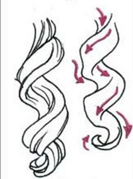 Рисование прядей волос