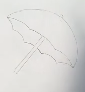 Как нарисовать зонт (65 фото)