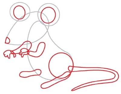 Как нарисовать мышку поэтапно легко